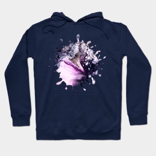 Purple/Grey Acrylic Pour Paint Splash Hoodie